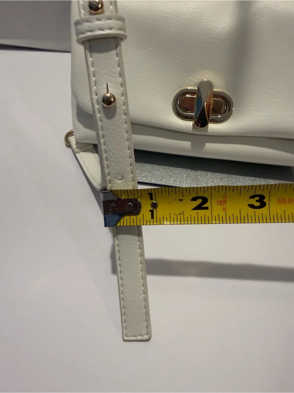 New INC Elegant White Pearl-Handle Vegan Crossbody Bag